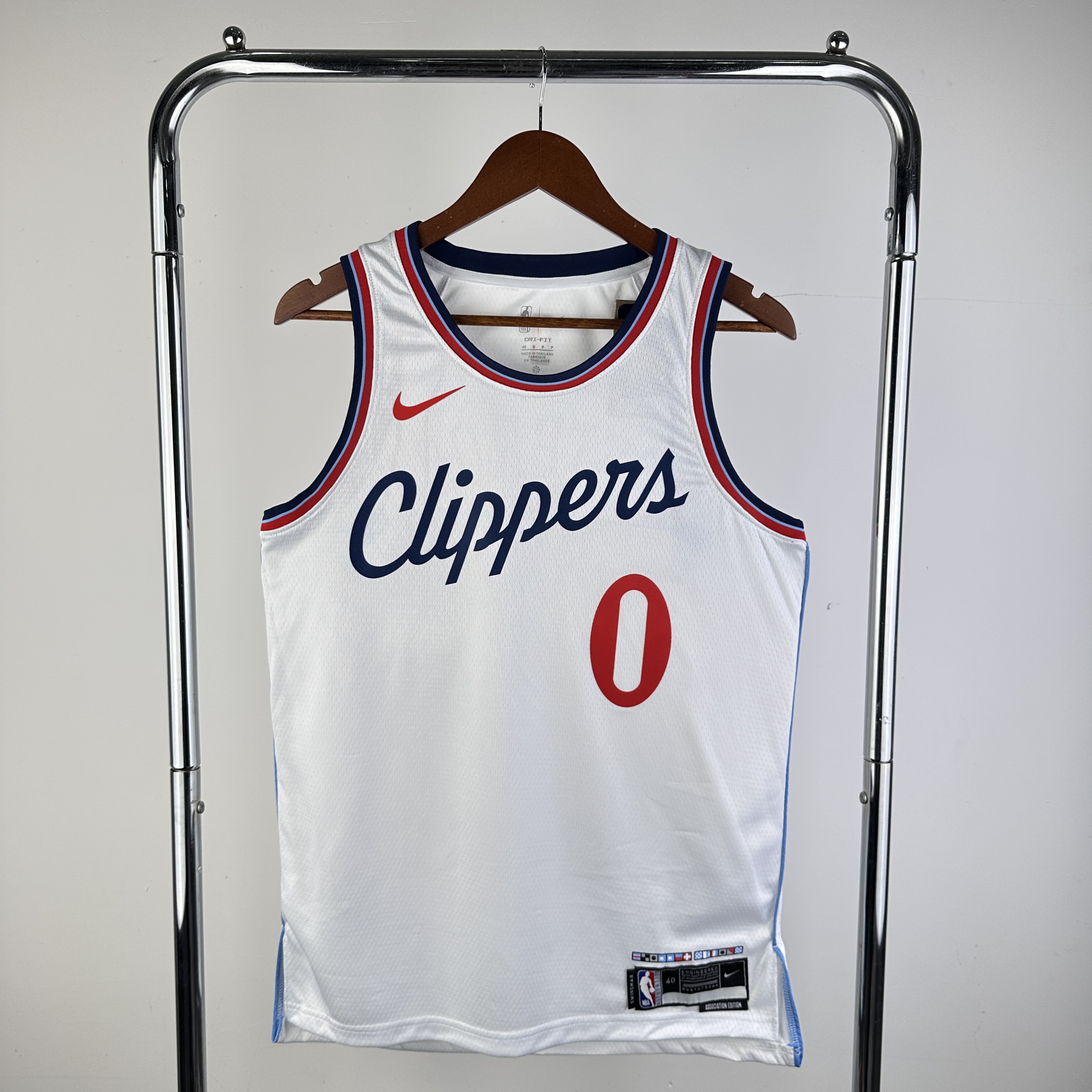 Men Los Angeles Clippers 0 Westbrook White Season Nike 2024 NBA Jersey